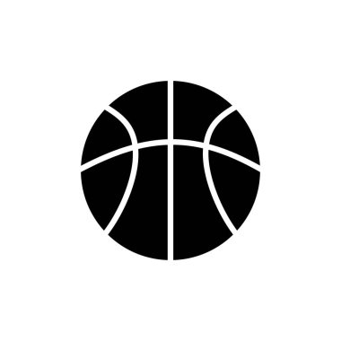 Basketbol ikonu vektörü. Basketbol logo vektör simgesi