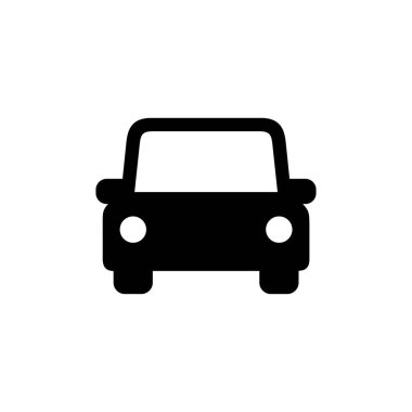 Araba ikonu vektörü. Araba tabelası. Sedan.