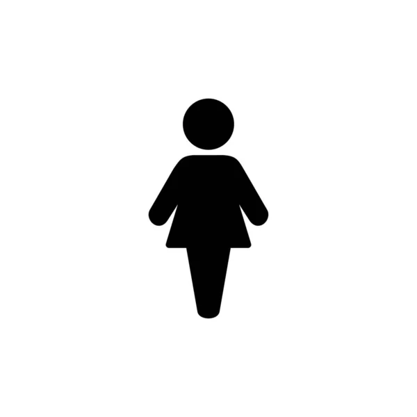 Kvinnlig Ikon Vektor Toalettikon Toalettskylt Kön — Stock vektor