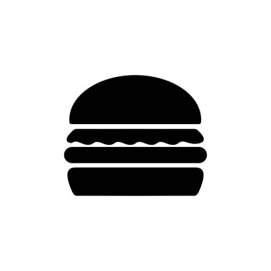 Burger ikon vektörü. Hamburger logosu. fast food simgesi