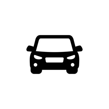 Araba ikonu vektörü. Araba tabelası. Sedan.