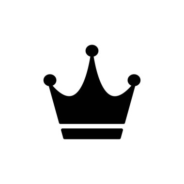 Crown Simgesi vektörü. Web sitesi tasarımı için taç sembolü,