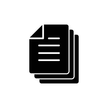 Belge simgesi vektörü. Kağıt ikonu. Dosya Simgesi