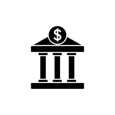 Banka simgesi vektörü. banka simgesi simgesi