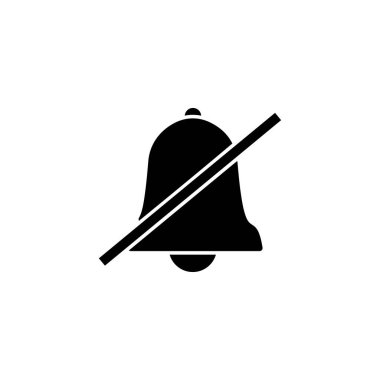 Düz moda Bell Simgesi vektörü izole edildi. Bildirim sembolü web sitesi tasarımı