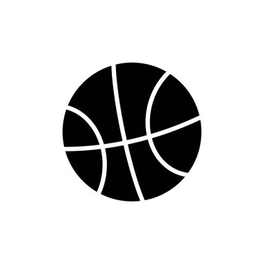 Basketbol ikonu vektörü. Basketbol logo vektör simgesi
