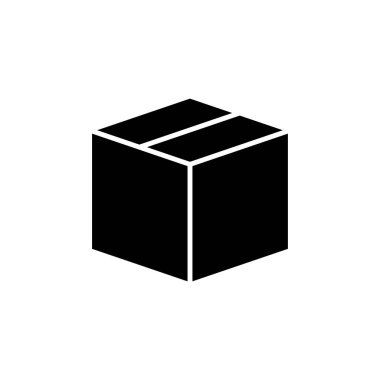 Kutu simgesi vektörü. Kutu işareti. Teslimat. parsel kutusu.