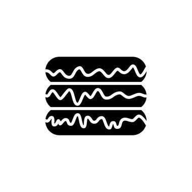 Çörek ikonu vektörü. Çörek ikonu. donut logosu