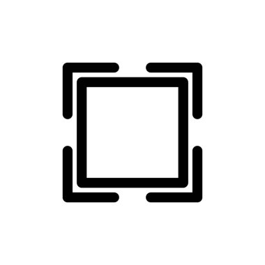 Tam ekran simge vektörü. tam ekran simgesini genişlet