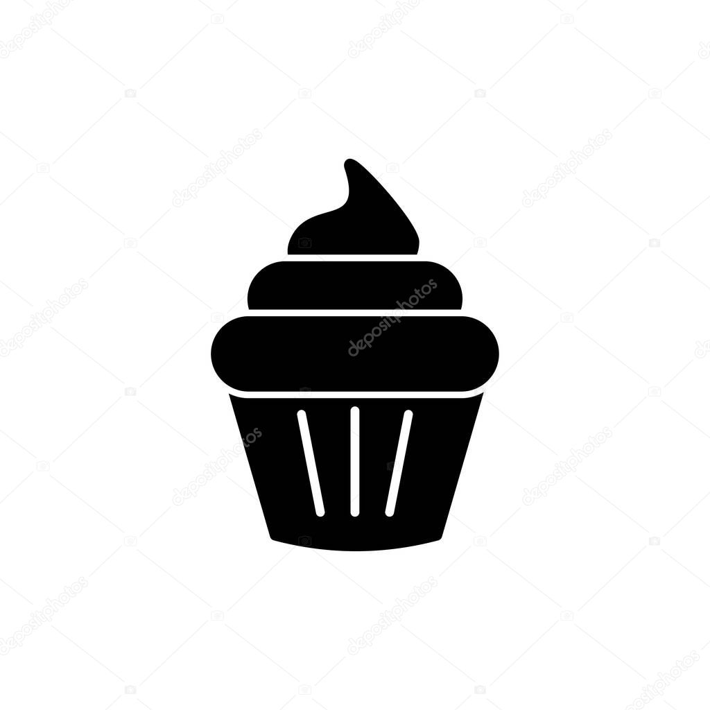 Cup cake icon vector. cake icon. bakery. muffin