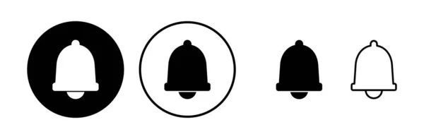 Bell Icon Vector Estilo Plano Moda Aislado Diseño Del Sitio — Vector de stock
