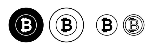 Bitcoin Ikon Vektor Betalningssymbol Kryptovaluta Logotyp — Stock vektor