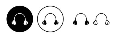 Kulaklık ikonu vektörü. Kulaklık ikonu. kulaklık