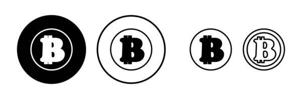 Bitcoin Ikon Vektor Betalningssymbol Kryptovaluta Logotyp — Stock vektor