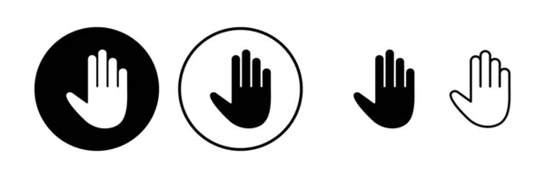 手图标向量 手的符号棕榈 — 图库矢量图片