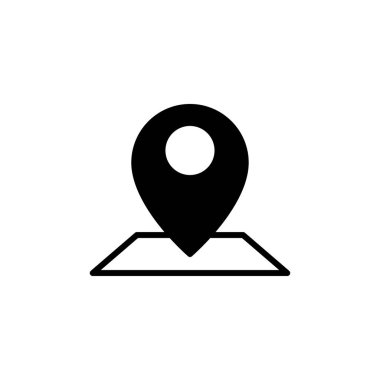 Adres simgesi vektörü. konum simgesi. Adres sembolü pin