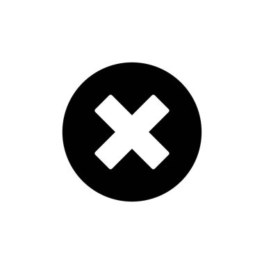 Vektör simgesini kapat. Simgeyi sil. sil, iptal et, çıkış sembolü.