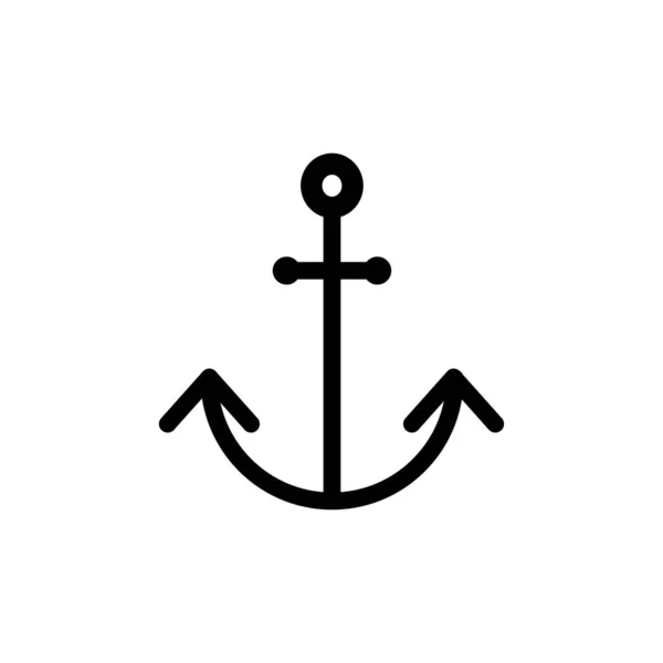Anker Icon Vektor Ankerzeichen Meeressymbol — Stockvektor