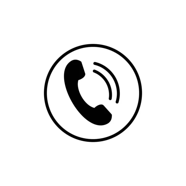 Ring Ikonvektorn Telefon Ikon Vektor — Stock vektor
