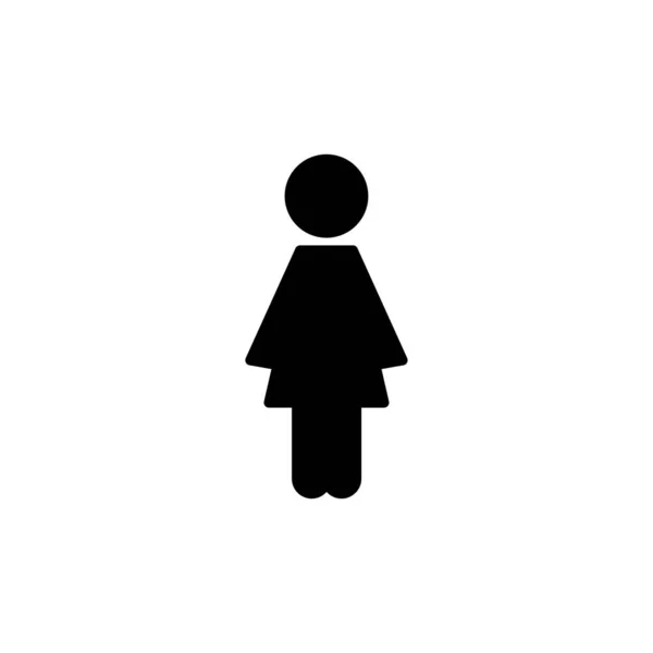 Icono Femenino Vector Icono Del Inodoro Señal Del Baño Género — Vector de stock
