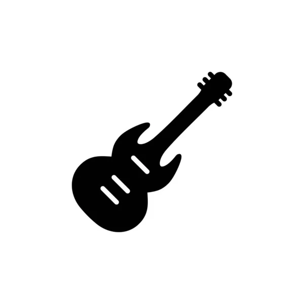 Icono Guitarra Vector Señal Instrumento Musical — Archivo Imágenes Vectoriales