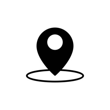 Adres simgesi vektörü. konum simgesi. Adres sembolü pin