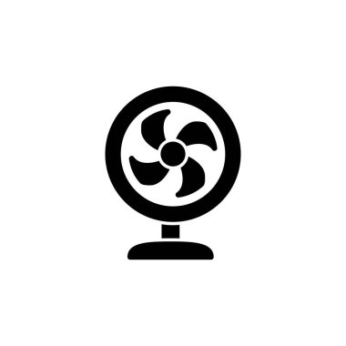 Hayran ikonu vektörü. Hava üfleyici simgesi. Pervane. tavan