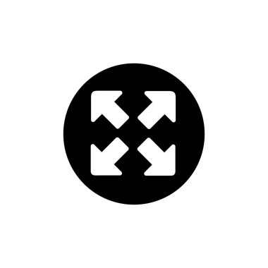 Tam ekran simge vektörü. tam ekran simgesini genişlet