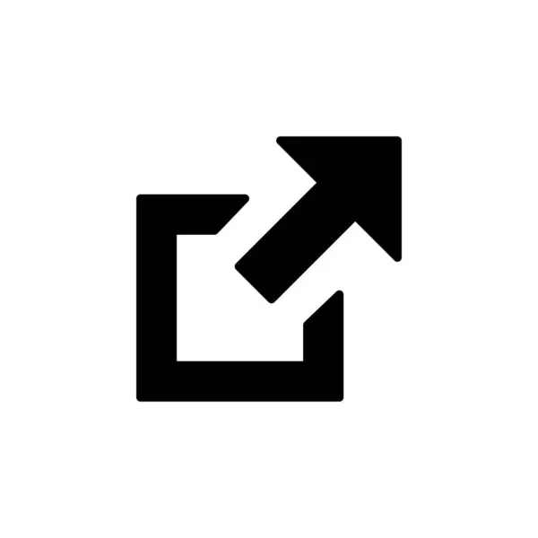 Enlace Externo Vector Icono Símbolo Cadena Hipereslabones Descargar Compartir — Vector de stock
