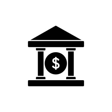 Banka simgesi vektörü. banka simgesi simgesi
