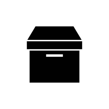 Kutu simgesi vektörü. Kutu işareti. Teslimat. parsel kutusu.