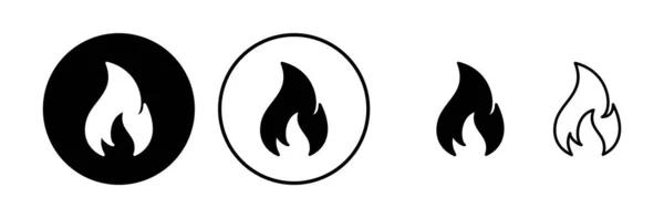 Вектор Піктограми Вогню Значок Вогню Полум — стоковий вектор