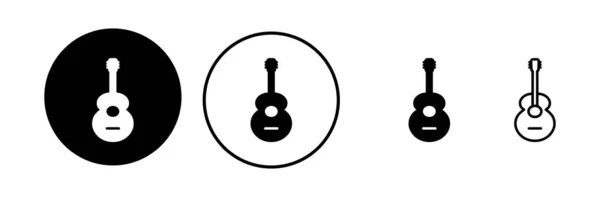Icono Guitarra Vector Señal Instrumento Musical — Archivo Imágenes Vectoriales