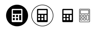 Hesap makinesi ikon vektörü. Matematik ikonu. finans imzası