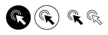 Simge vektörüne tıklayın. İmleç simgesi vektörü. işaret işareti