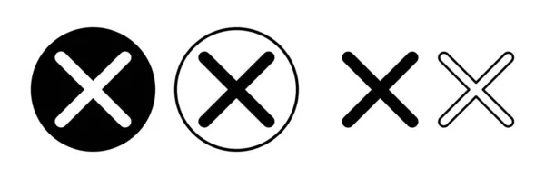 Schließen Sie Das Vektorsymbol Icon Löschen Symbol Entfernen Abbrechen Beenden — Stockvektor