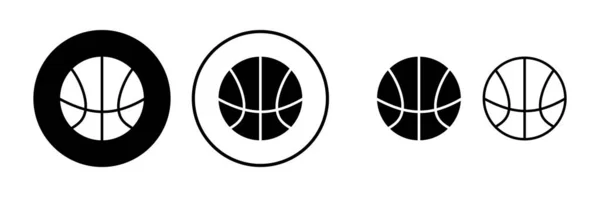 Icono Del Baloncesto Vector Logo Baloncesto Vector Icono — Vector de stock