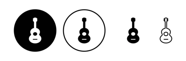 Wektor Gitary Znak Instrumentu Muzycznego — Wektor stockowy