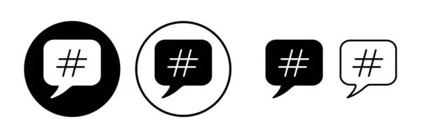 Hashtag Icoon Vector Hashtag Simbolen — Stockvector