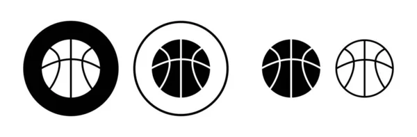 Basketbol Ikonu Vektörü Basketbol Logo Vektör Simgesi — Stok Vektör