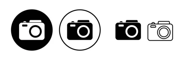 Icône Caméra Dans Style Plat Mode Isolé Symbole Caméra Conception — Image vectorielle