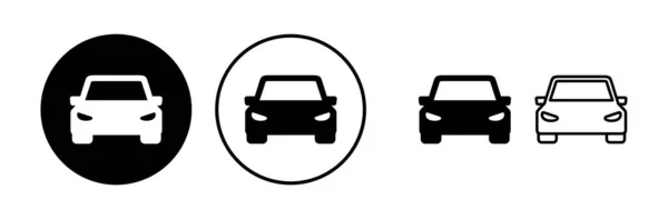 Wektor Ikony Samochodu Znak Samochodu Sedan — Wektor stockowy