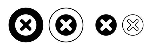 Close Vector Icon Delete Icon Remove Cancel Exit Symbol — Stock Vector