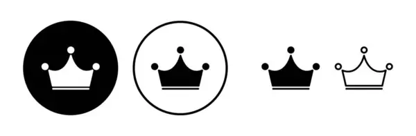 Corona Icono Vector Símbolo Corona Para Diseño Sitio Web — Archivo Imágenes Vectoriales