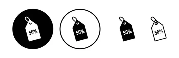Discount Icône Vecteur Étiquettes Magasinage Icône Pourcentage — Image vectorielle