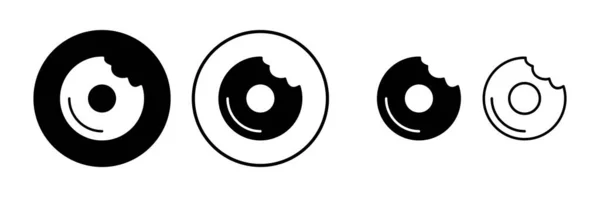Çörek Ikonu Vektörü Çörek Ikonu Donut Logosu — Stok Vektör