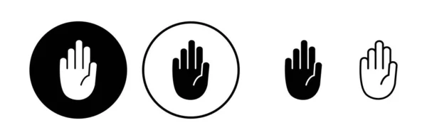 Wektor Ręcznej Ikony Symbole Dłoni Palma — Wektor stockowy