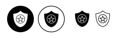 Rozet simgesi vektörü. Rozet etiketi simgesi. Damga Simgesi Vektörü