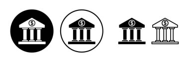 Banka simgesi vektörü. banka simgesi simgesi