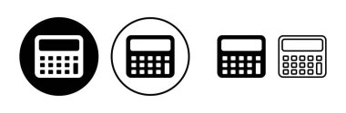 Hesap makinesi ikon vektörü. Matematik ikonu. finans imzası